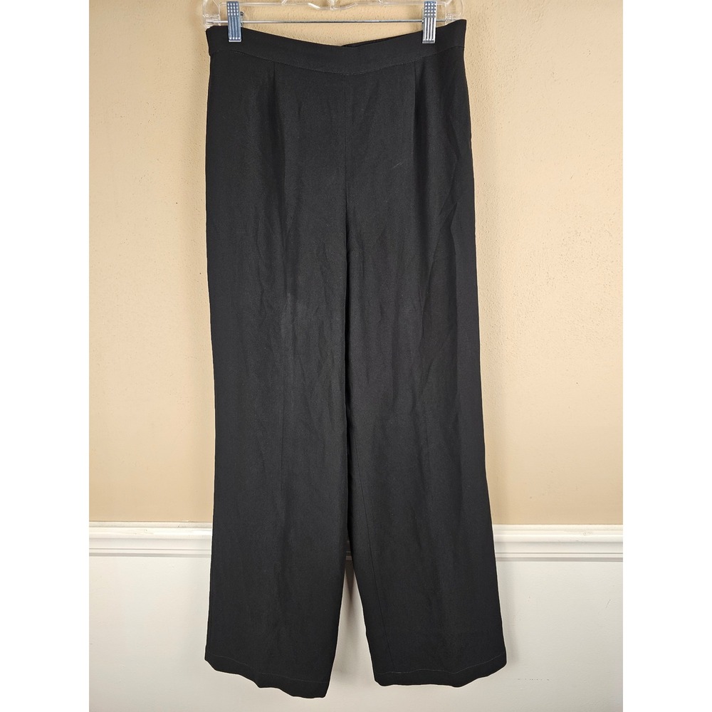 St John Collection Womens Black Wide Leg Pants 8‎